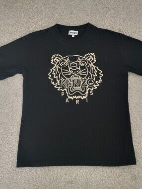 Kenzo Black Tiger Logo Tee